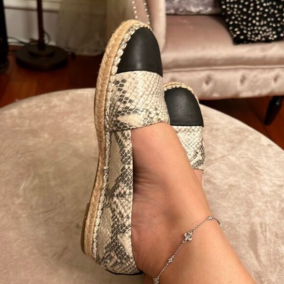 Aldo Sz 8 Reptile Snake Jute Loafers w/ Cap Toe EUC - Picture 2 of 10